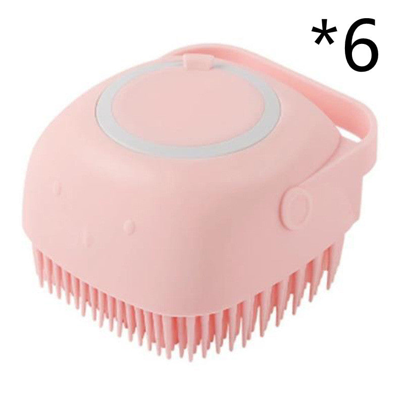 Silicone Dog Bath Massage Gloves Shampoo Dispensing Pet Grooming