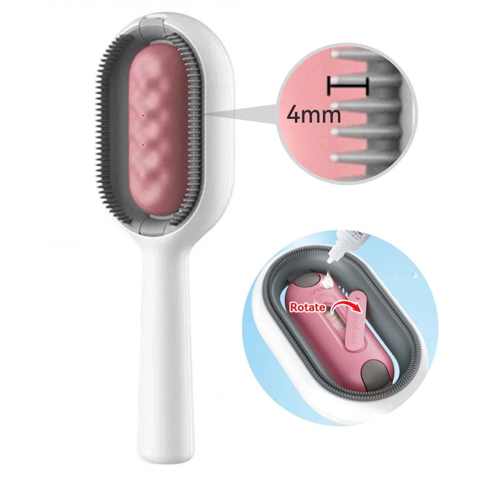 4 In 1 Cat Grooming Brush With Water Tank