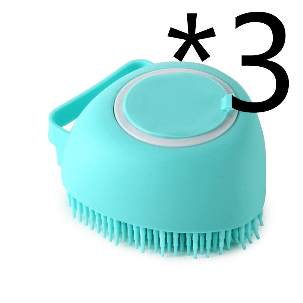 Silicone Dog Bath Massage Gloves Shampoo Dispensing Pet Grooming