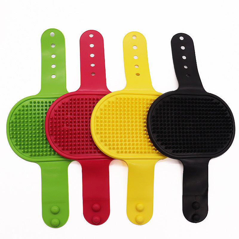 Soft Rubber Pet Bath Brush Silicone Massage Comb Hair Remover