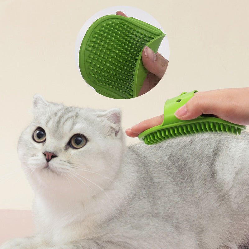Soft Rubber Pet Bath Brush Silicone Massage Comb Hair Remover