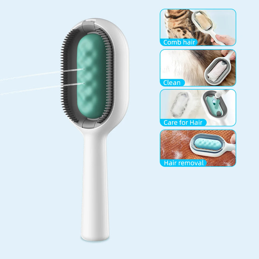 4 In 1 Cat Grooming Brush With Water Tank