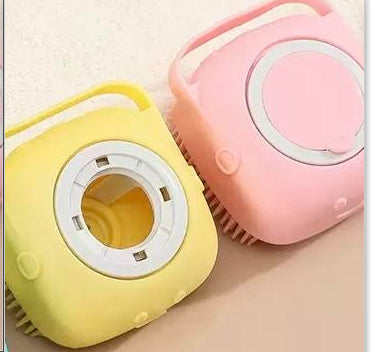 Silicone Dog Bath Massage Gloves Shampoo Dispensing Pet Grooming