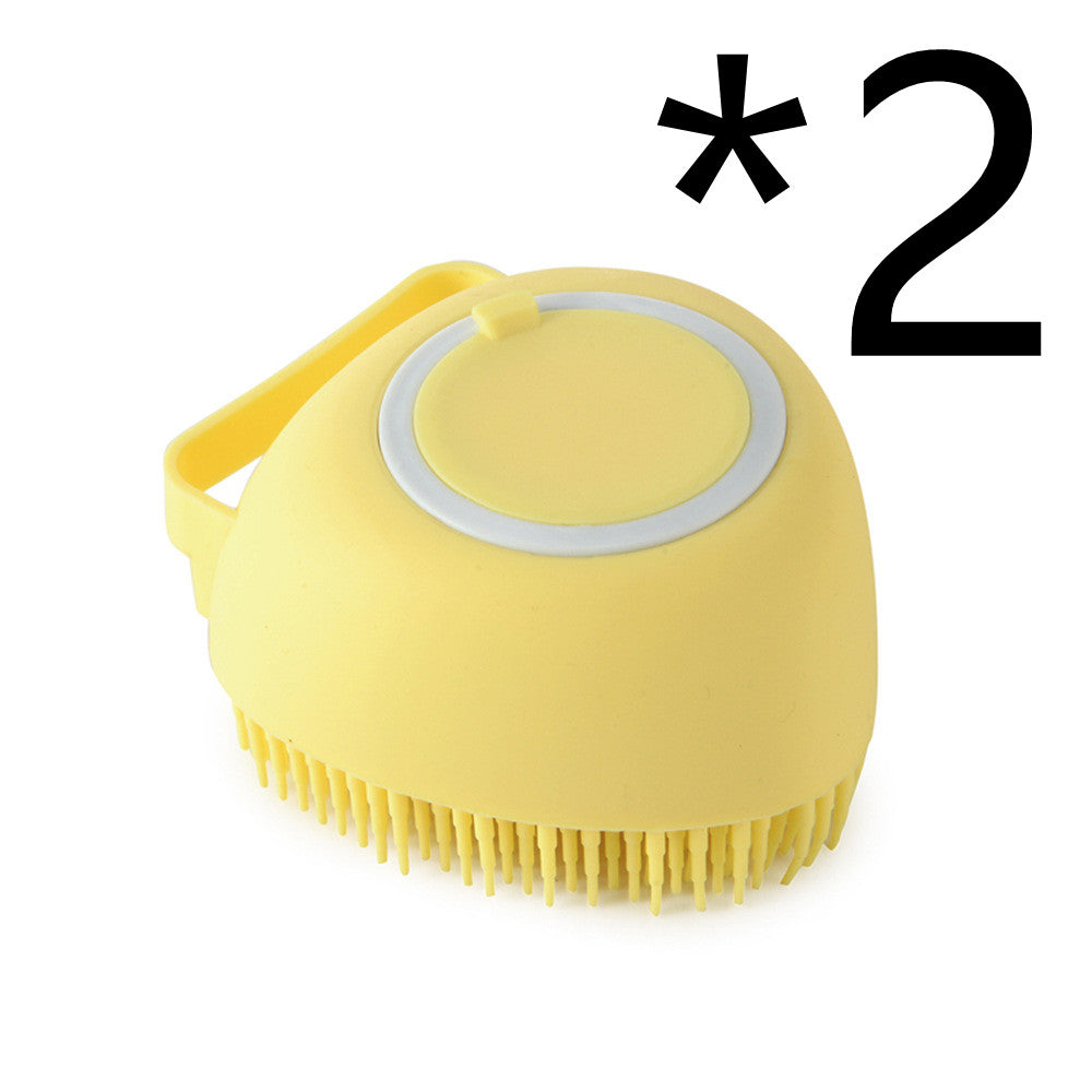 Silicone Dog Bath Massage Gloves Shampoo Dispensing Pet Grooming