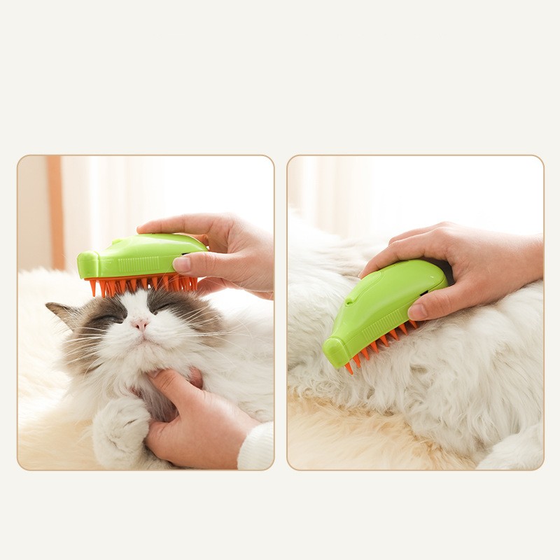 3 In 1 Pet Steam Brush Spray Massage Grooming Comb