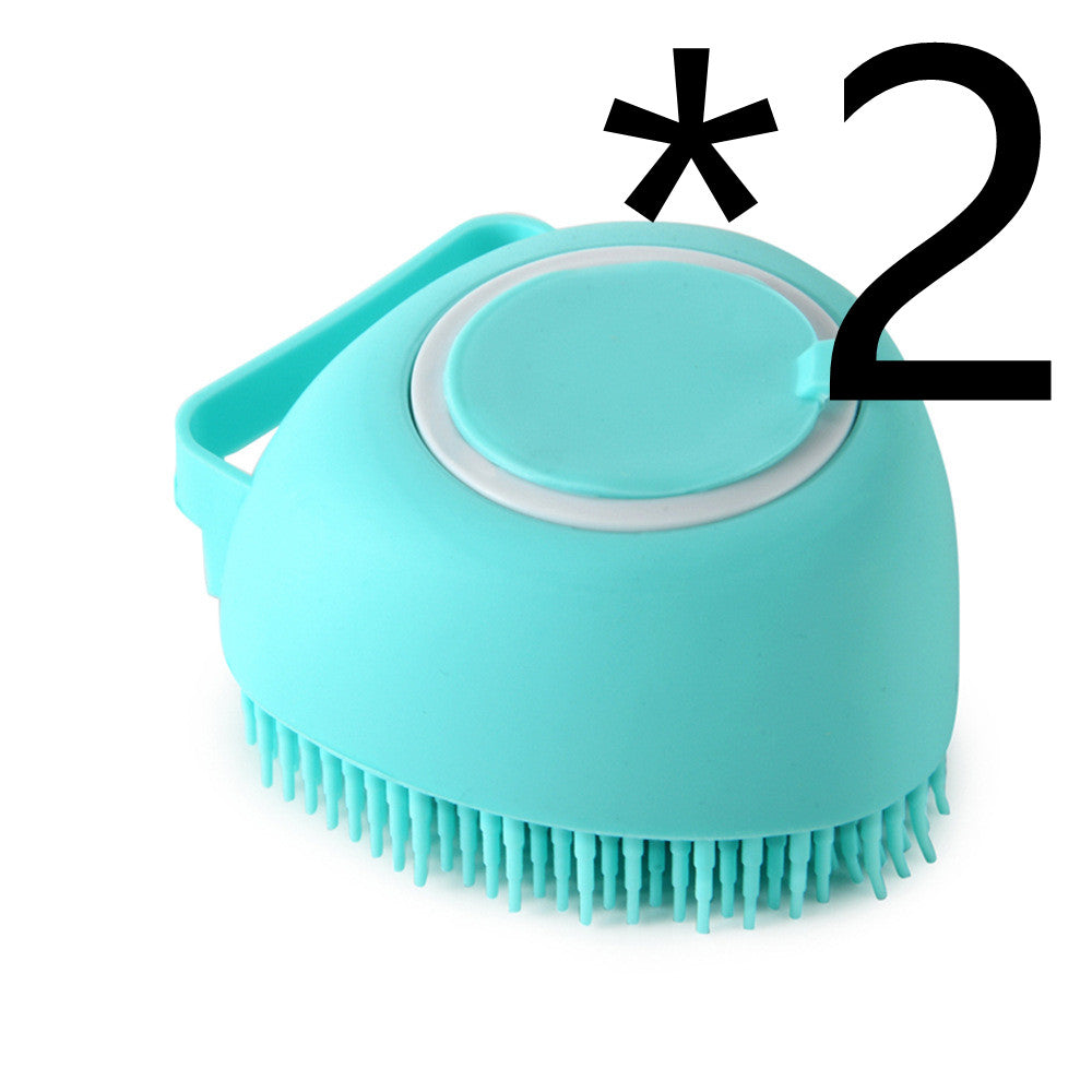 Silicone Dog Bath Massage Gloves Shampoo Dispensing Pet Grooming