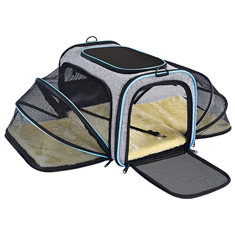 Airline Approved Expandable Pet Carrier Foldable Travel Bag Reflective
