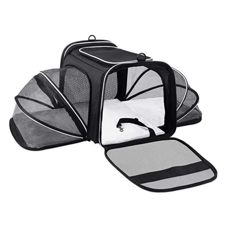 Airline Approved Expandable Pet Carrier Foldable Travel Bag Reflective
