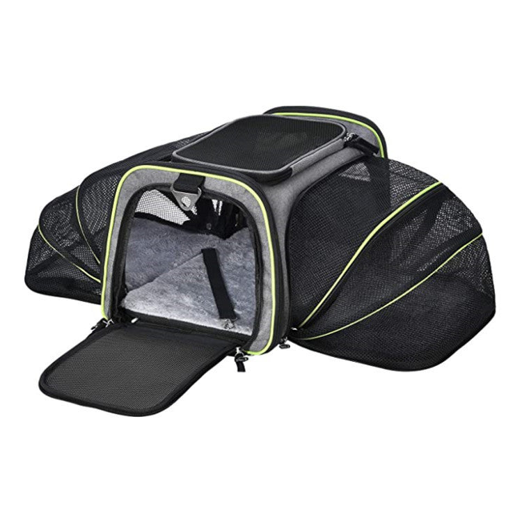 Airline Approved Expandable Pet Carrier Foldable Travel Bag Reflective