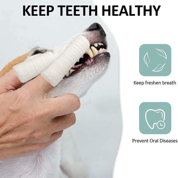 Pet Finger Toothbrush for Dogs Cats Oral Care Grooming