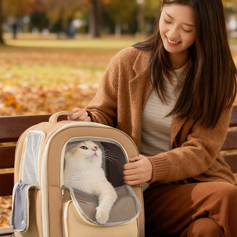 Breathable Pet Carrier Backpack Comfortable Dog Cat Travel Bag