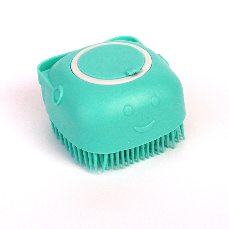 Silicone Dog Bath Massage Gloves Shampoo Dispensing Pet Grooming