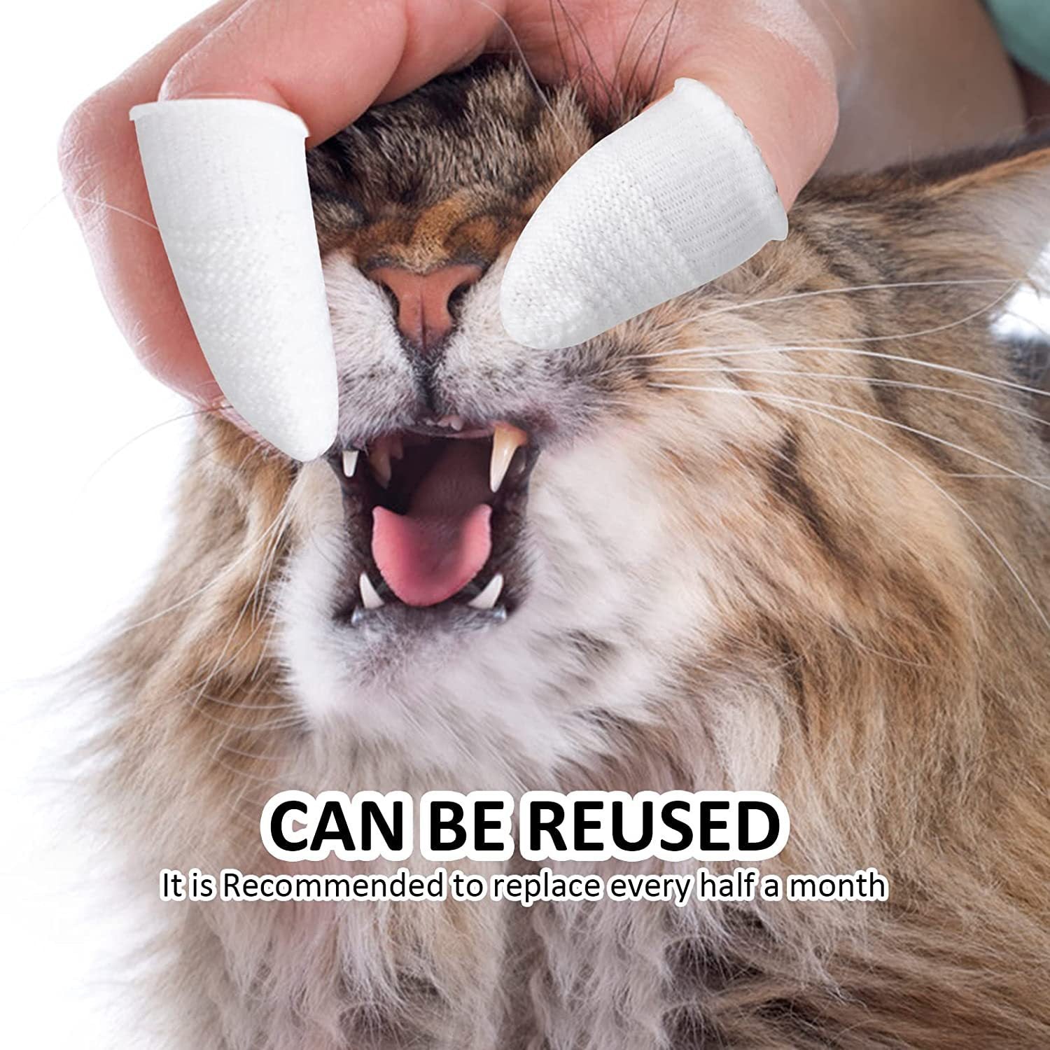 Pet Finger Toothbrush for Dogs Cats Oral Care Grooming