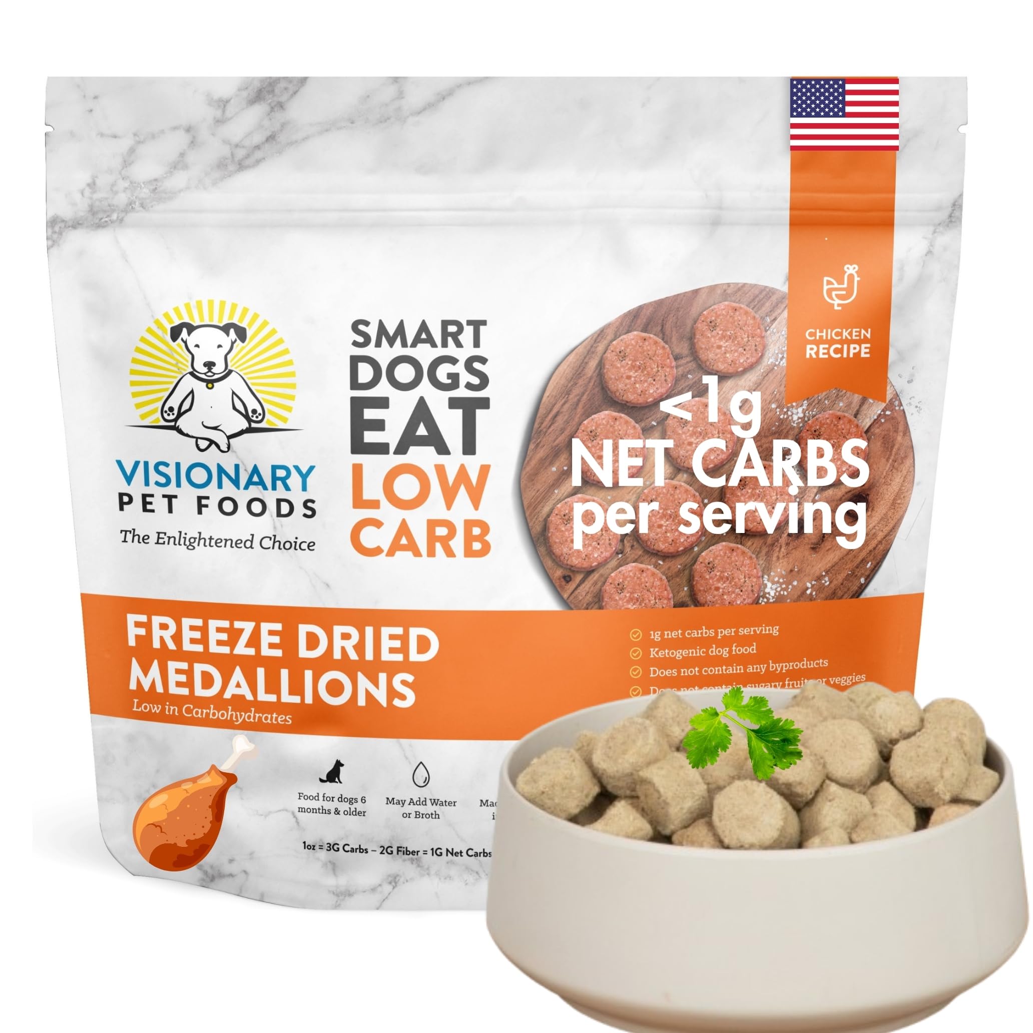 Freeze Dried Chicken Dog Food High Protein Grain Free Keto