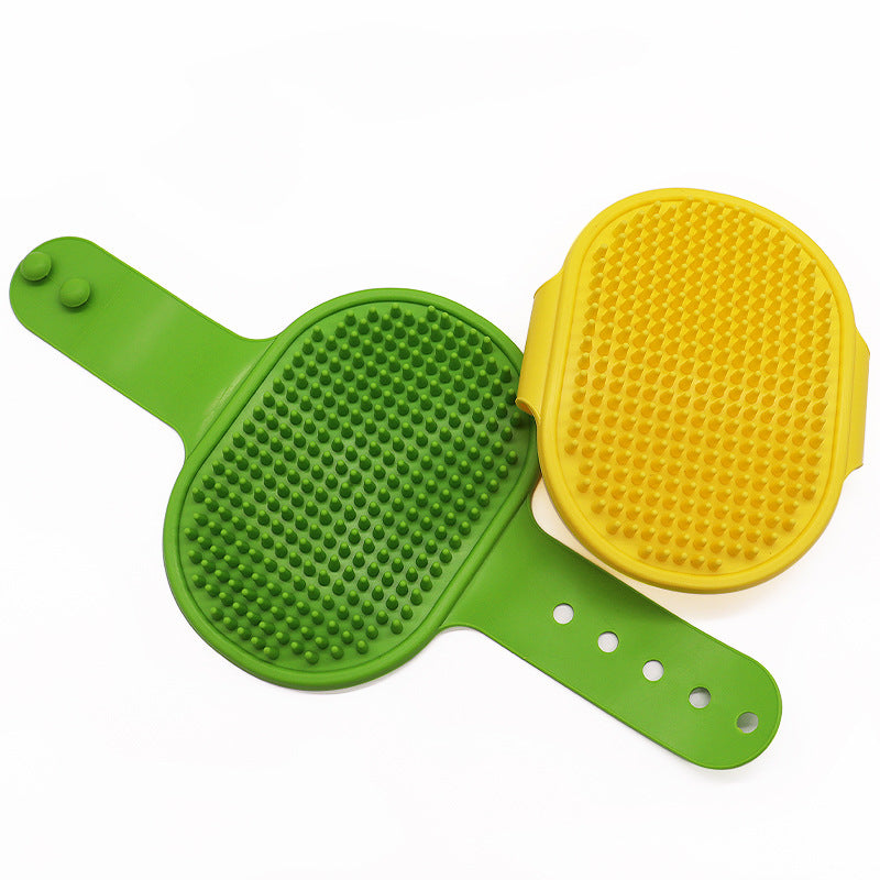Soft Rubber Pet Bath Brush Silicone Massage Comb Hair Remover