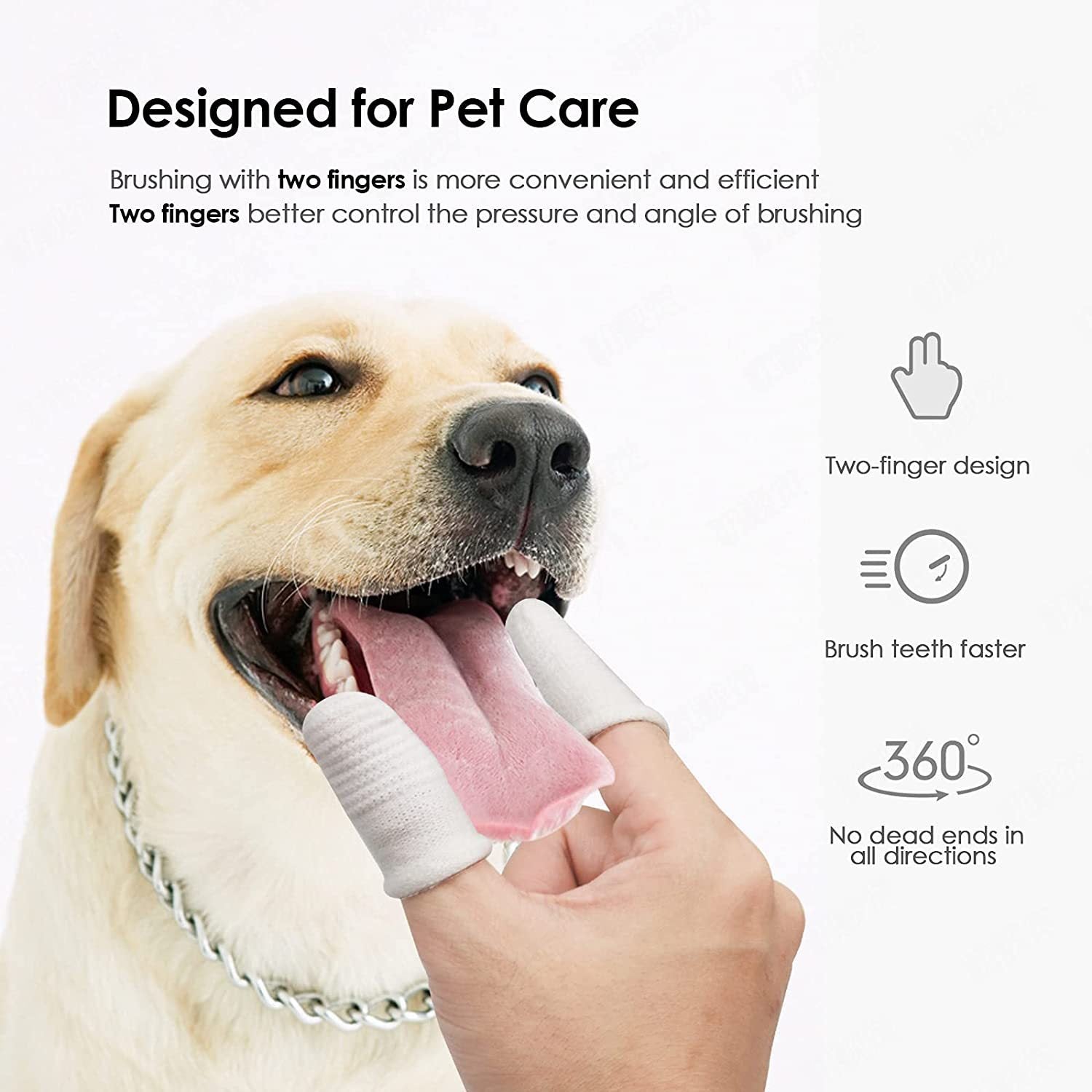 Pet Finger Toothbrush for Dogs Cats Oral Care Grooming