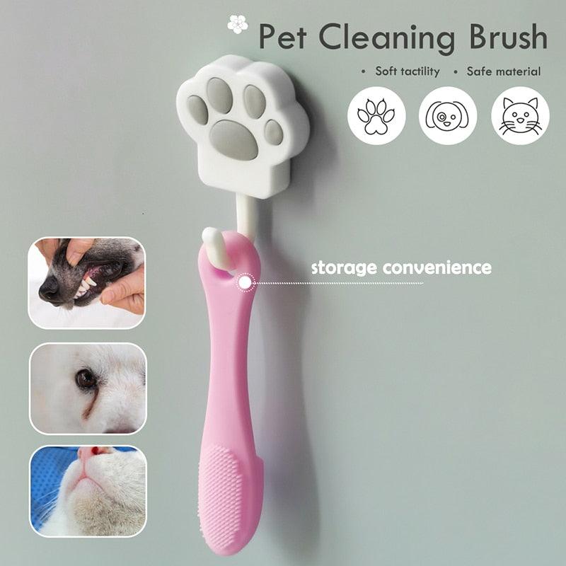Soft Pet Finger Toothbrush Tear Stain Eye Cleaning Brush