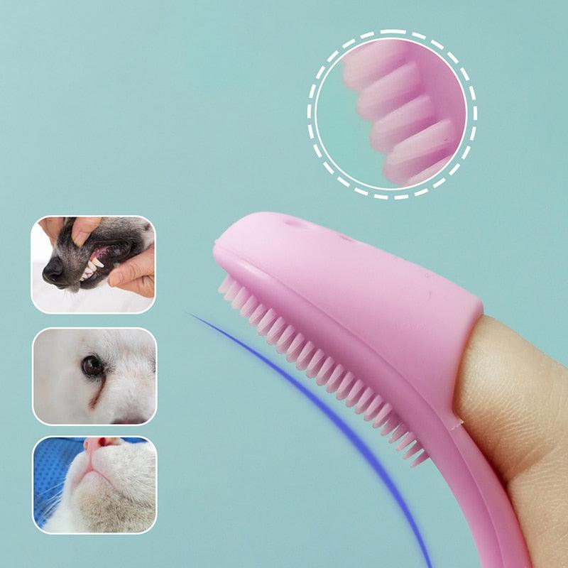Soft Pet Finger Toothbrush Tear Stain Eye Cleaning Brush