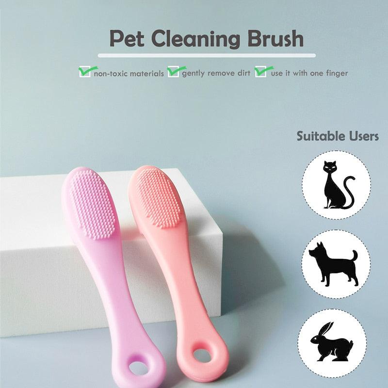 Soft Pet Finger Toothbrush Tear Stain Eye Cleaning Brush