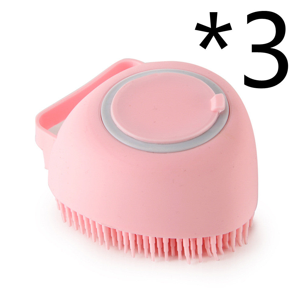 Silicone Dog Bath Massage Gloves Shampoo Dispensing Pet Grooming