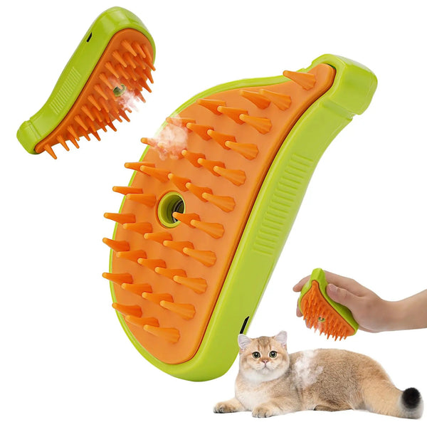 3 In 1 Pet Steam Brush Spray Massage Grooming Comb