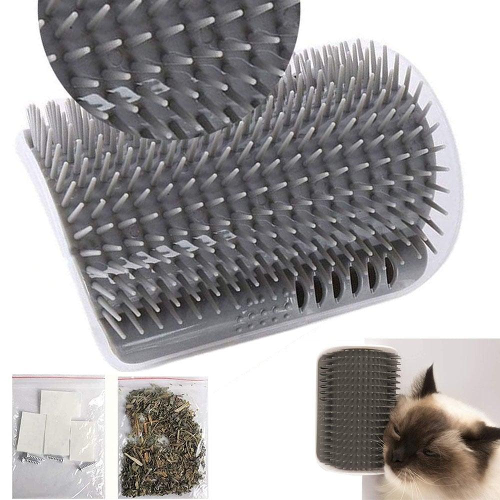 Self Groomer Cat Brush Wall Mounted Massager Interactive Cat Toy
